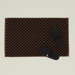 Roman Check Bath Mat