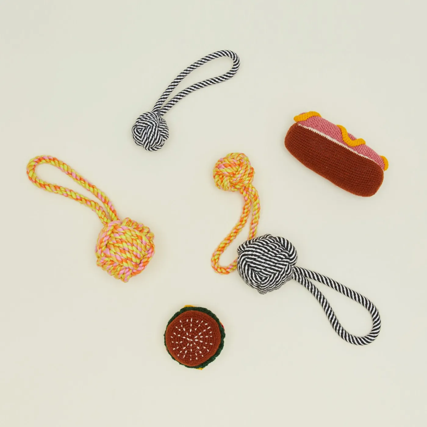 Rope Toy - Orange/Pink