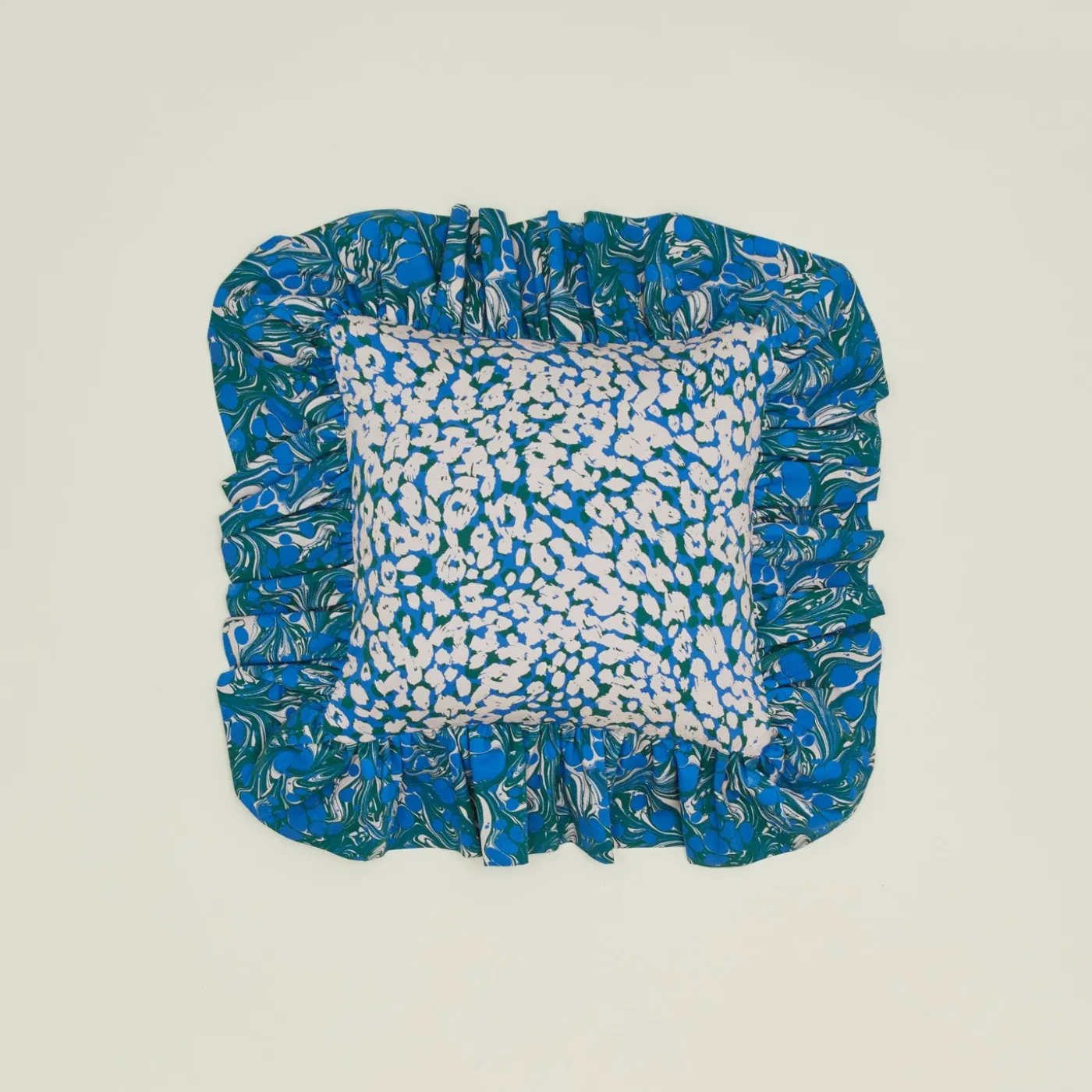 Ruffled Floral Cushion