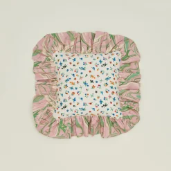 Ruffled Floral Cushion