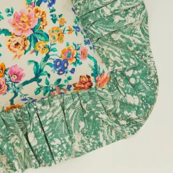 Ruffled Floral Cushion