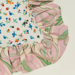 Ruffled Floral Cushion