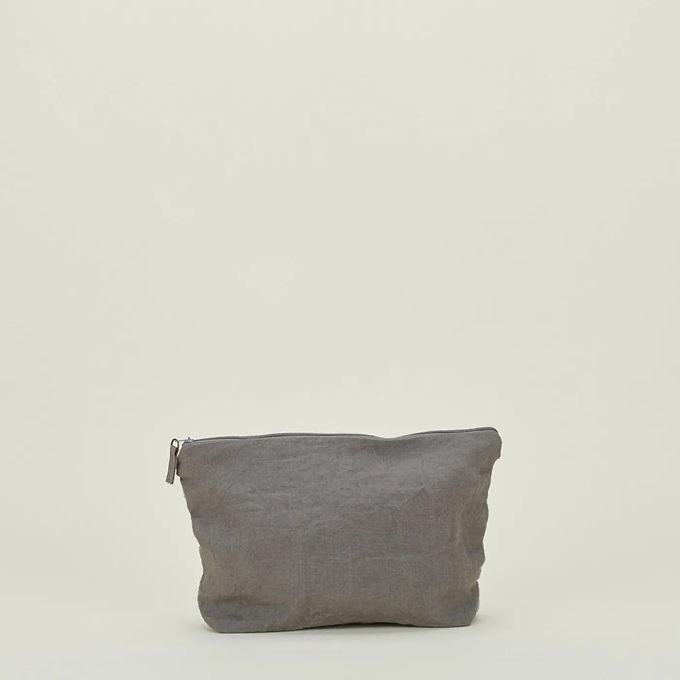 Simple Linen Zipper Pouch