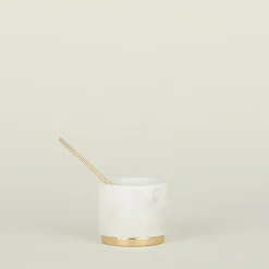 Simple Marble Sugar + Salt Dish