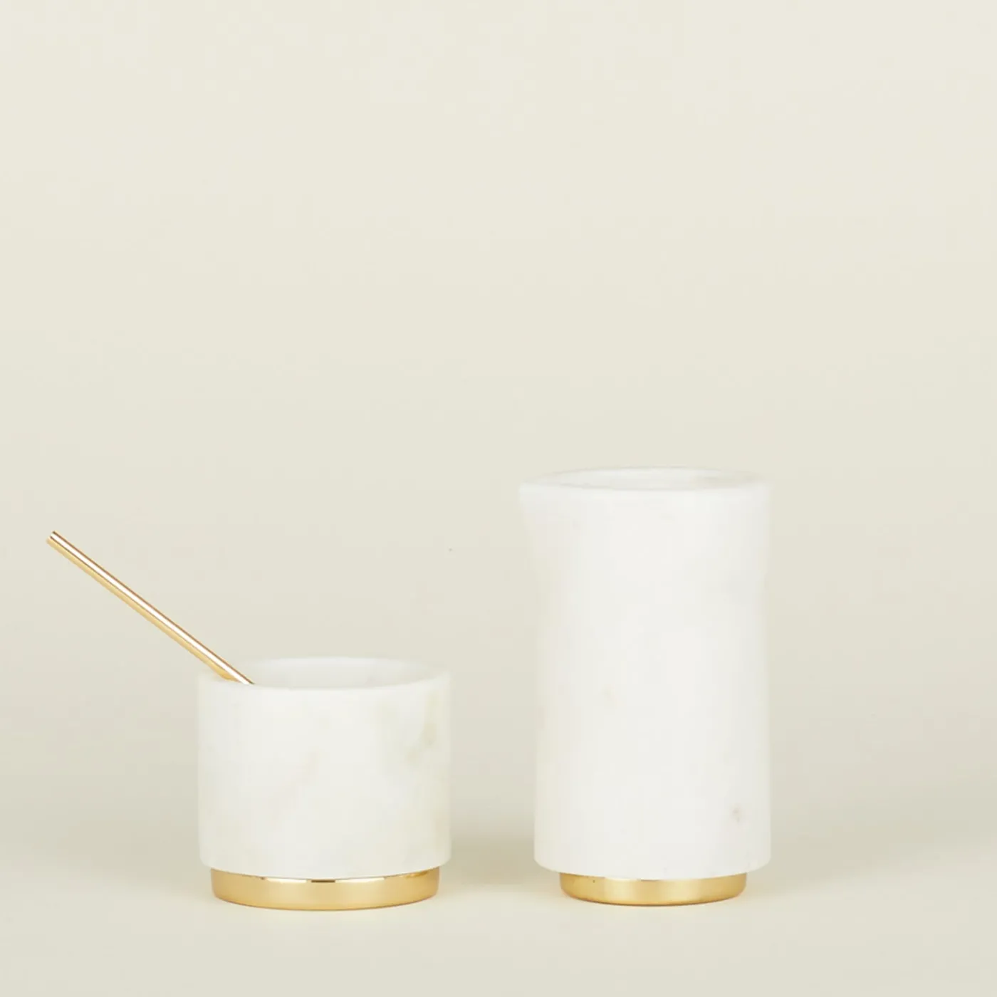 Simple Marble Sugar + Salt Dish