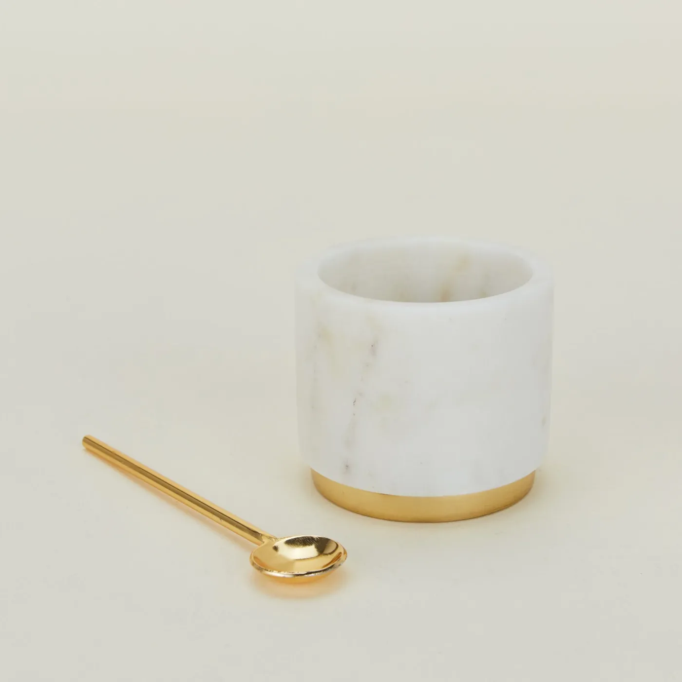 Simple Marble Sugar + Salt Dish