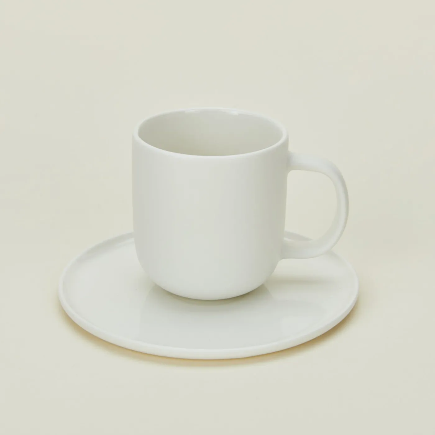 Simple Porcelain Espresso Mugs, Set of 2
