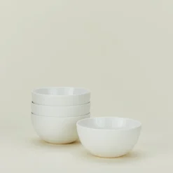 Simple Porcelain Large Bowl, Set of 4