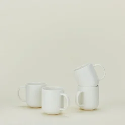 Simple Porcelain Mug, Set of 4