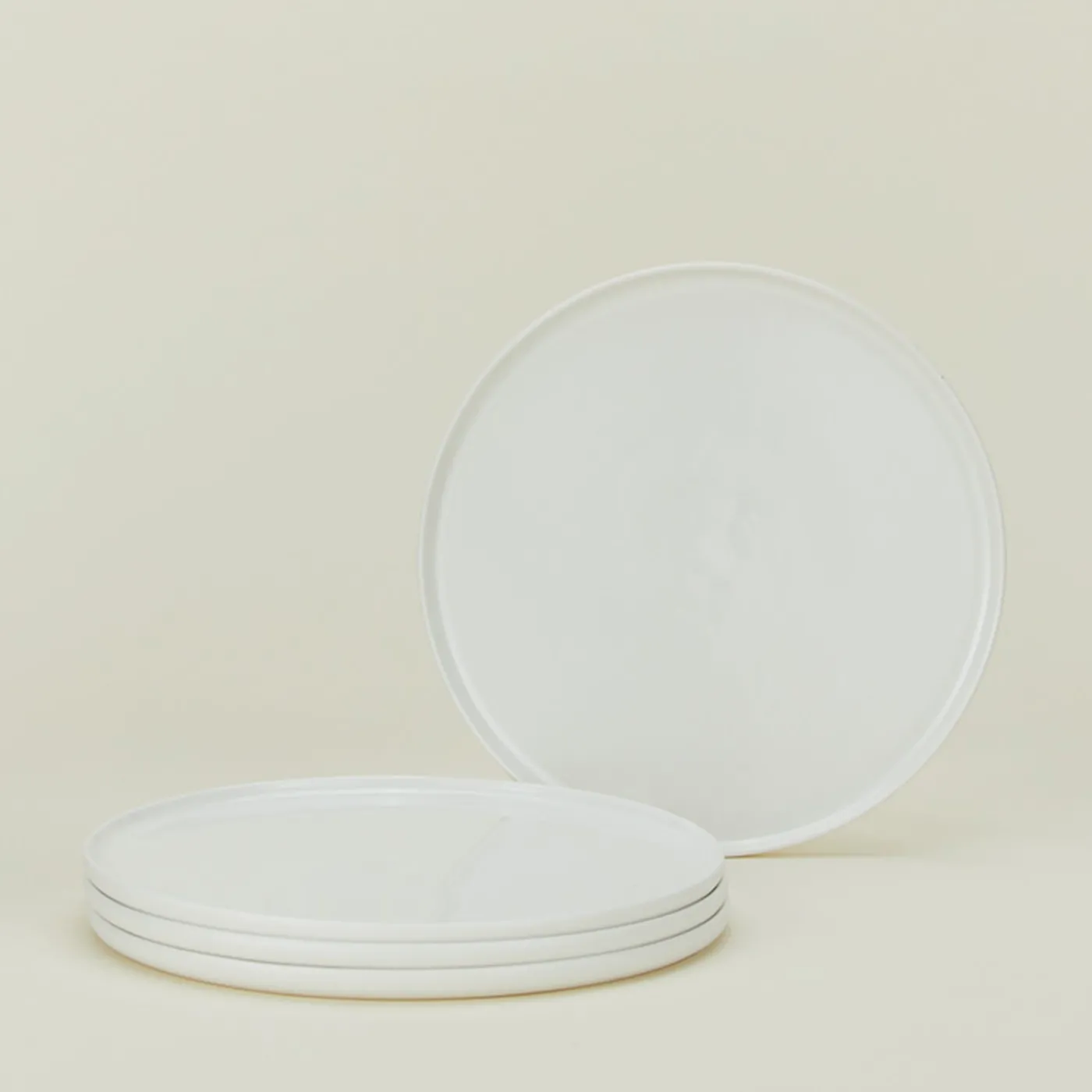 Simple Porcelain Salad Plate, Set of 4