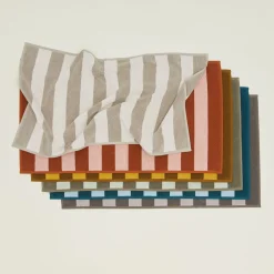 Simple Striped Terry Bath Mat