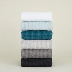 Simple Waffle Shower Curtain
