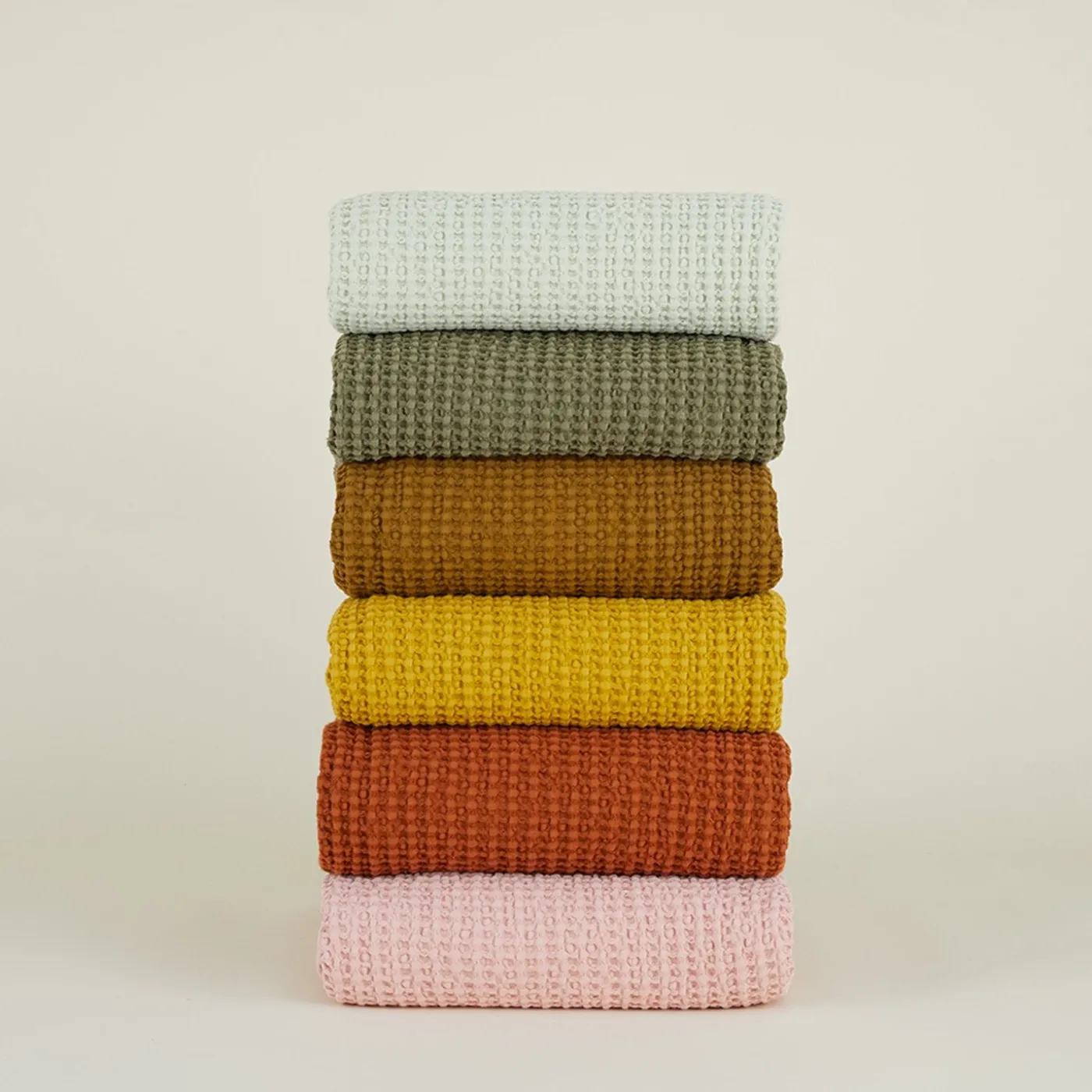 Simple Waffle Shower Curtain
