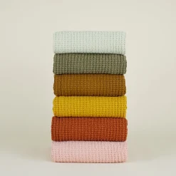 Simple Waffle Shower Curtain