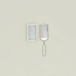 Stainless Steel Grater + Marble Box