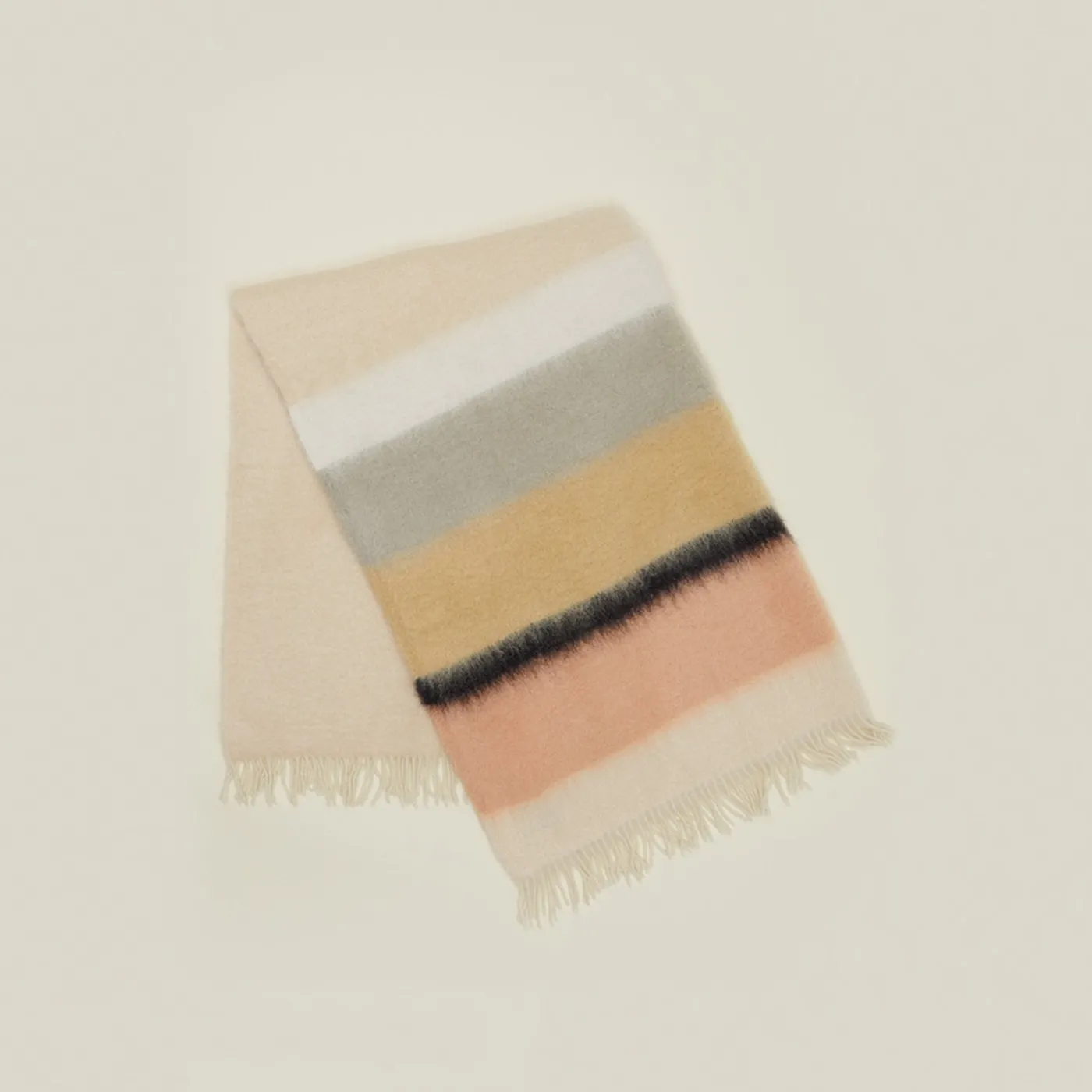 Stripe Mohair Throw