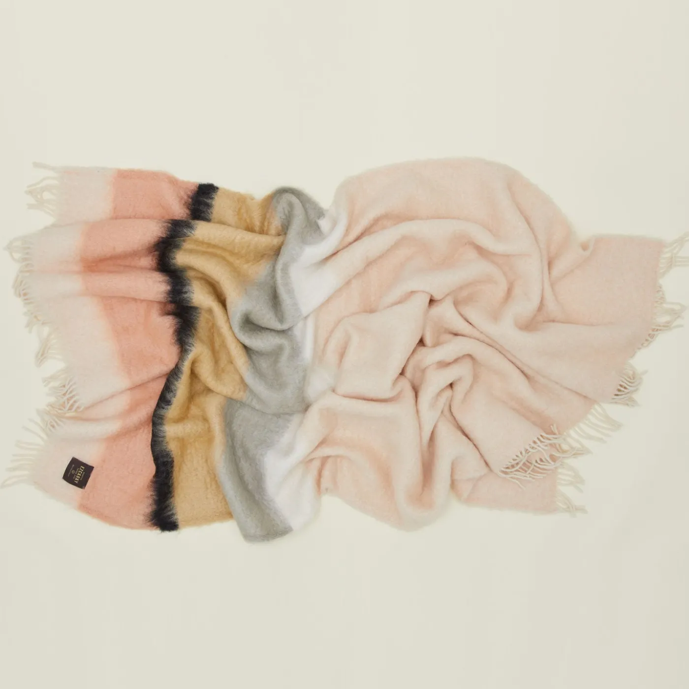 Stripe Mohair Throw