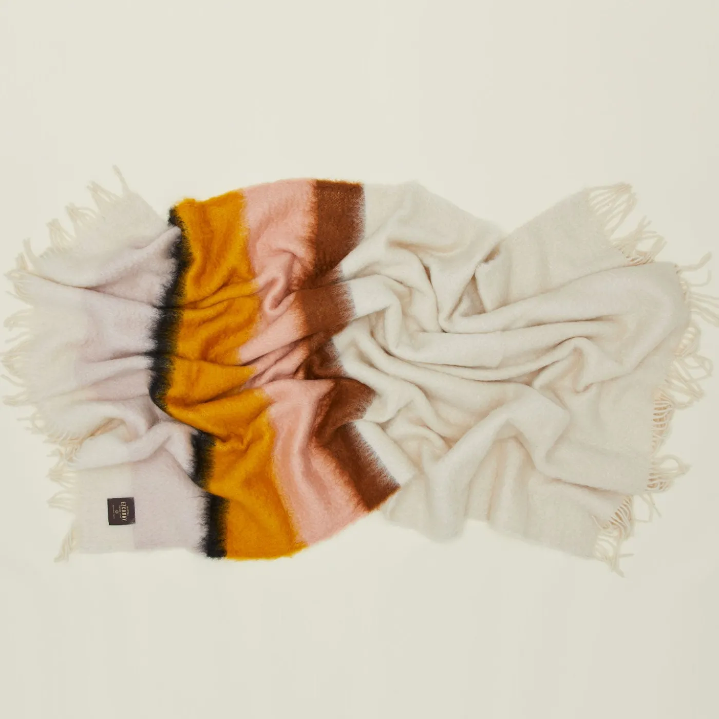 Stripe Mohair Throw
