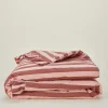 Striped + Ruffled Duvet Cover