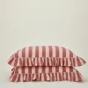 Striped + Ruffled Pillowcases, Set of 2