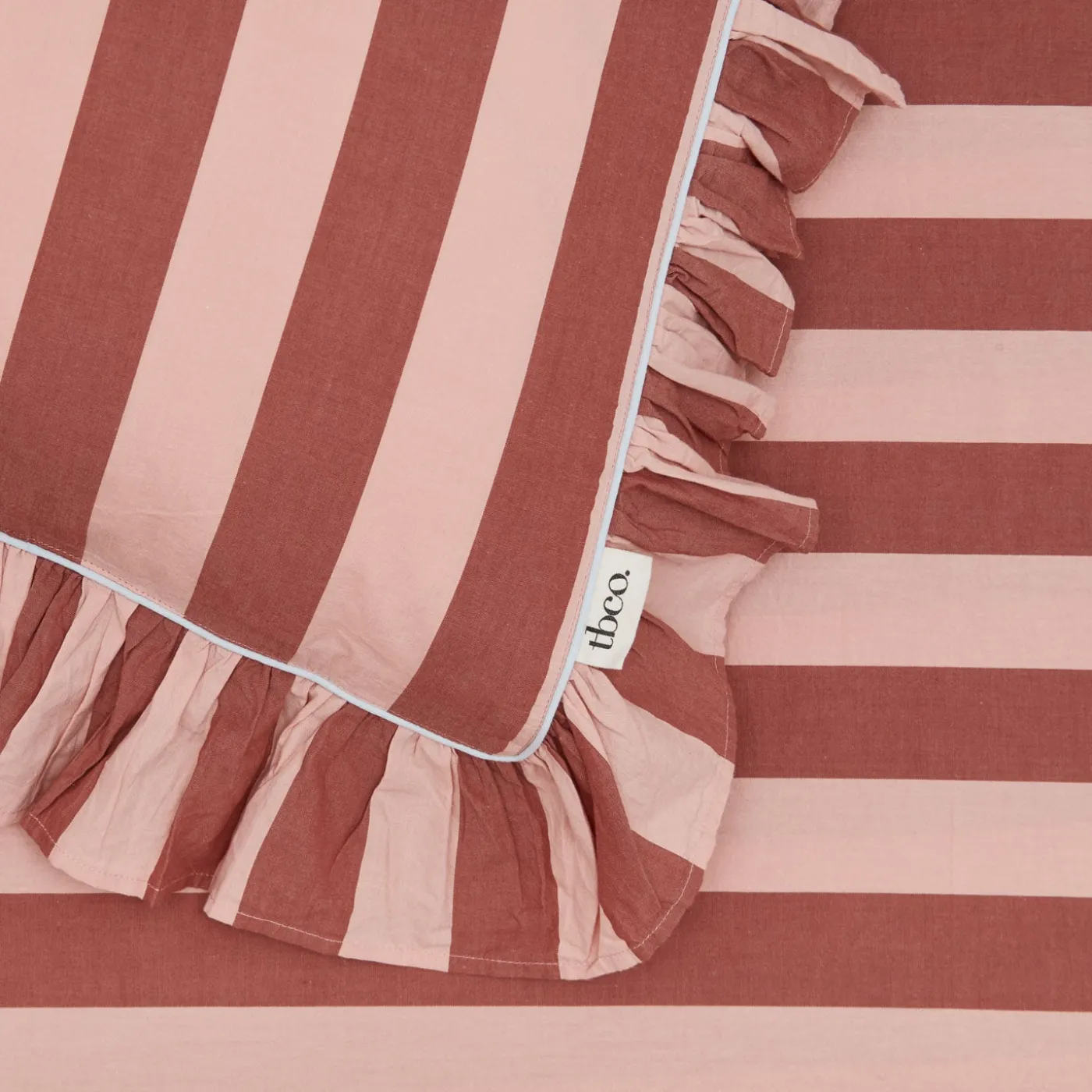 Striped + Ruffled Pillowcases, Set of 2