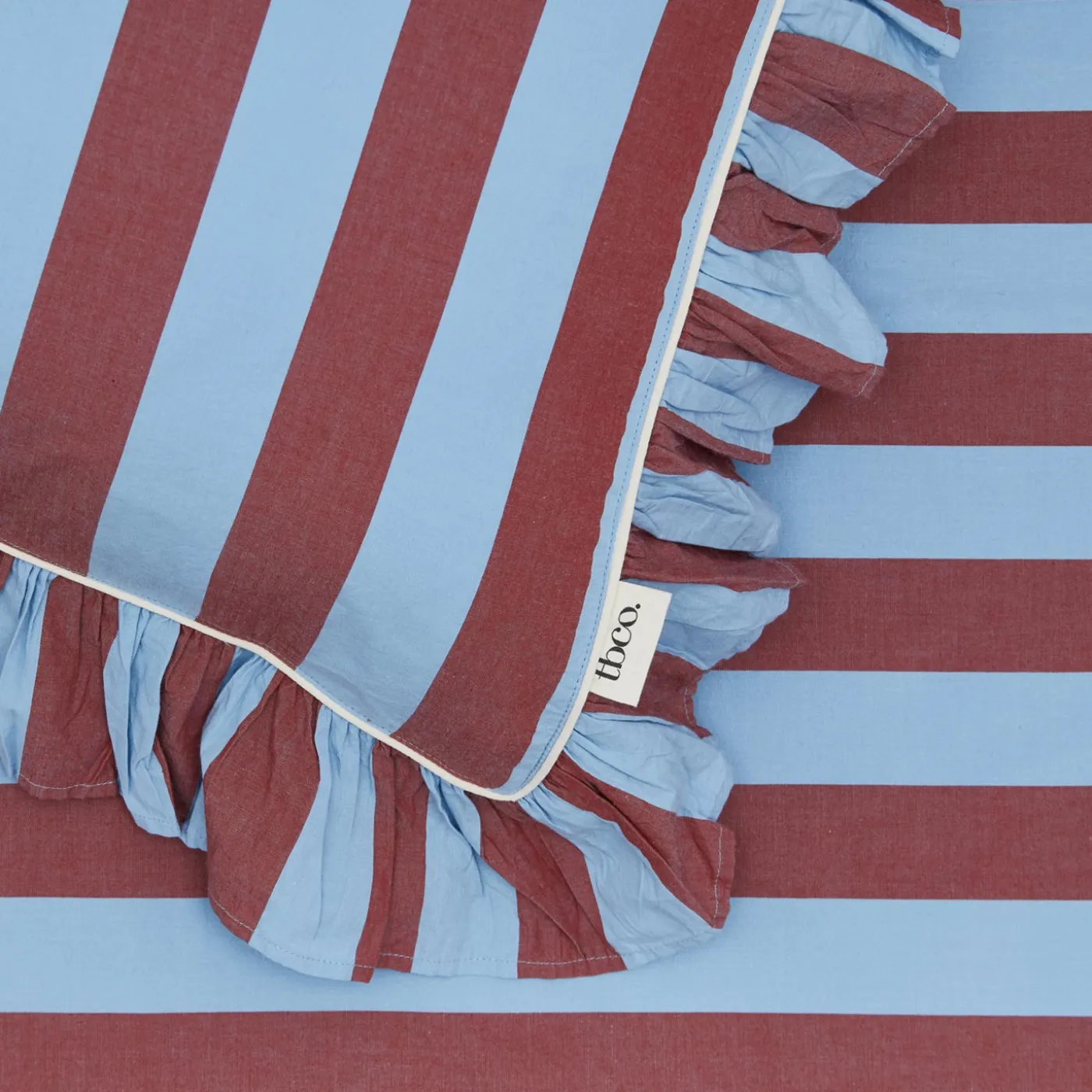 Striped + Ruffled Pillowcases, Set of 2