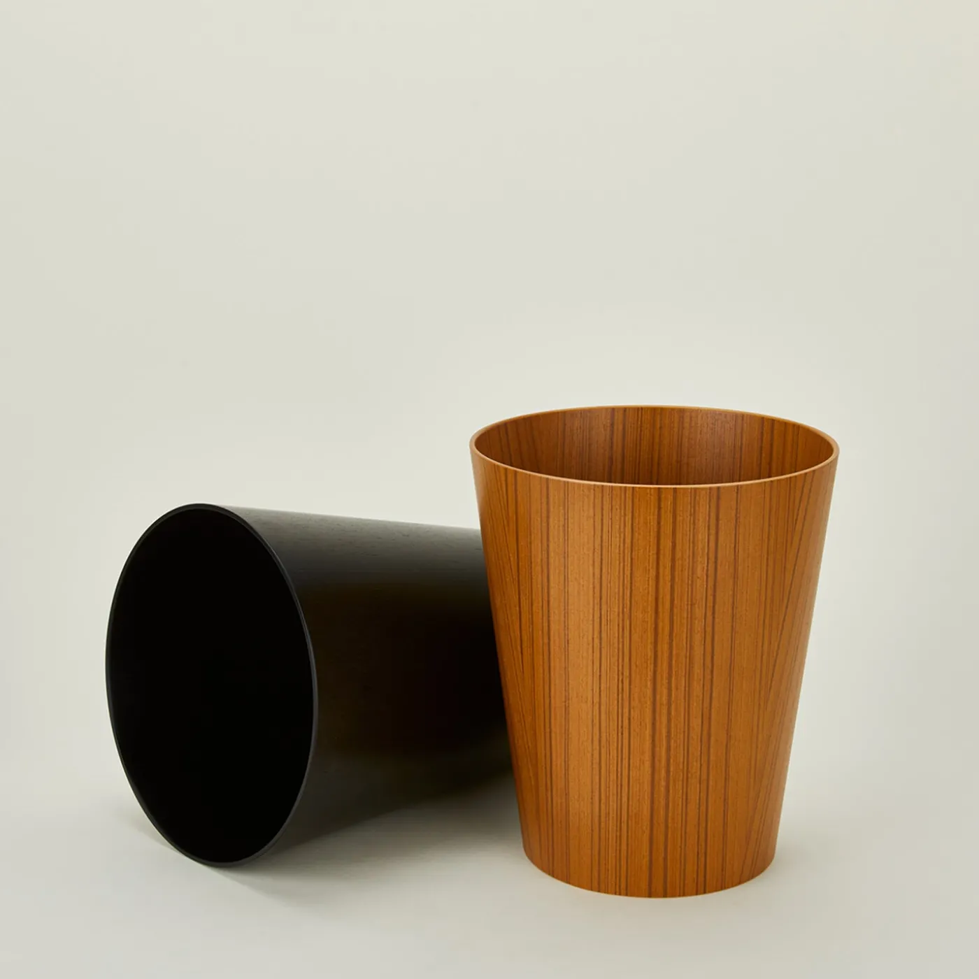 Tapered Wooden Wastebasket