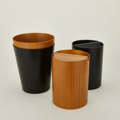 Tapered Wooden Wastebasket