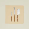 Teak Set of 3 Cheese Knives