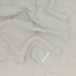 Washed Linen Waffle Throw Blanket - Natural